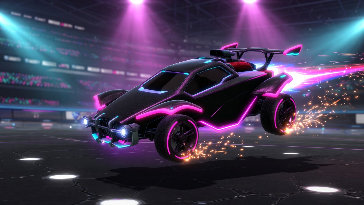 Rocket League Octane car, the door into the clips room